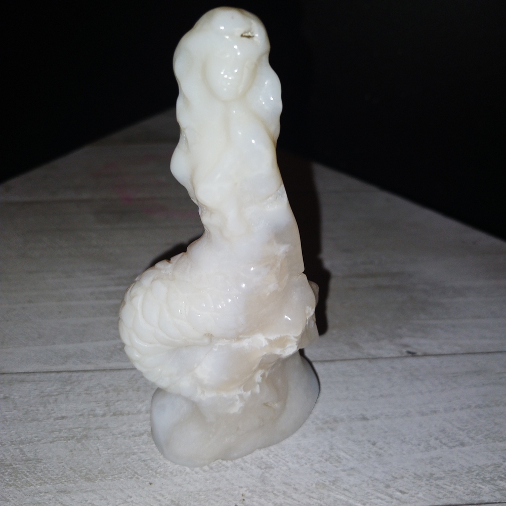 Druzy Snow Agate Mermaid Crystal